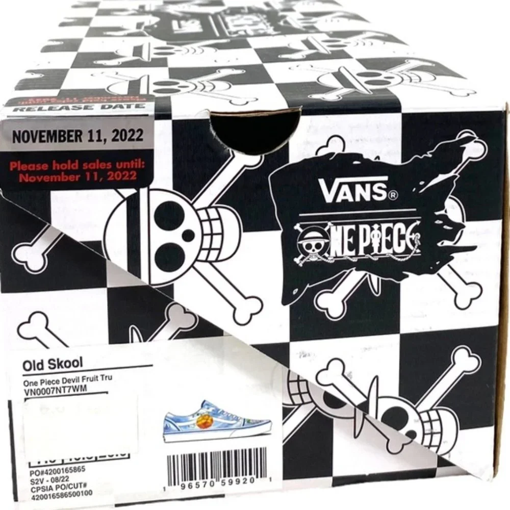 VANS x One Piece Old Skool Low Shoes Skate Canvas Women's Sneakers VN0007NT7WN - Picture 3 of 12